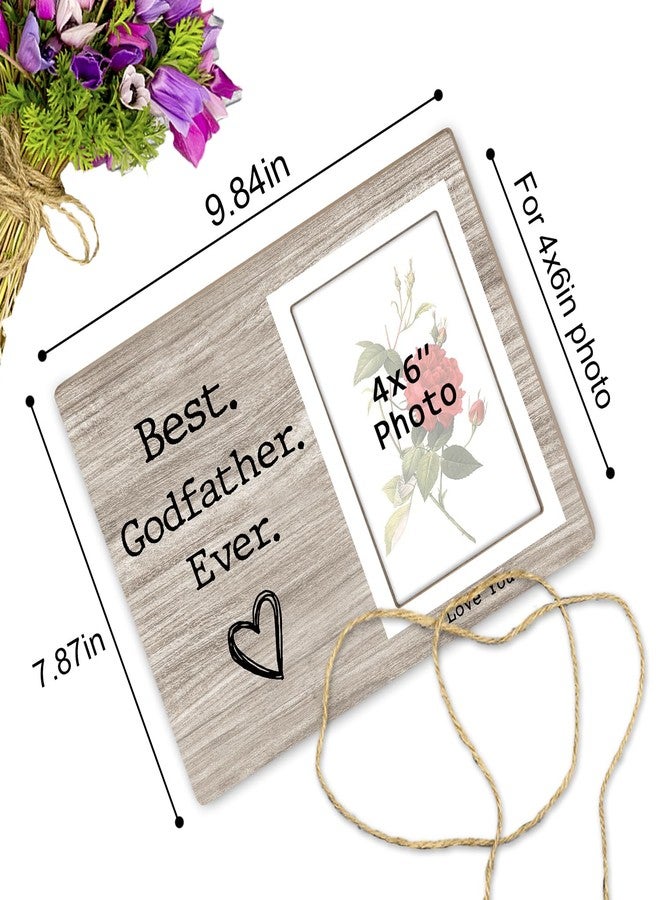 Itsoly Godfather Picture Frame, Best Godfather Ever Picture Frame Gifts, Father's Day, Birthday,Christmas Gift for Godfather 4×6 Wooden Picture Frames12P057 - Image 3